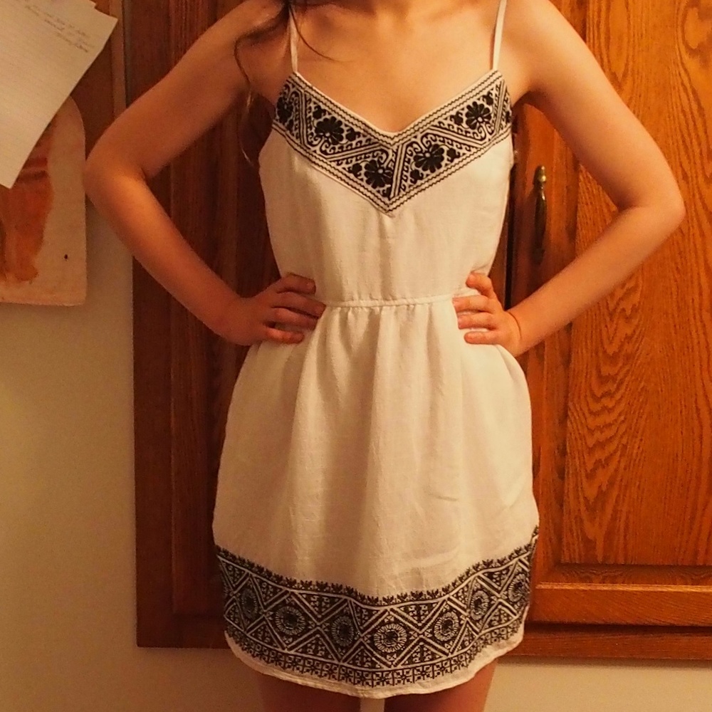White Dress with black detailing